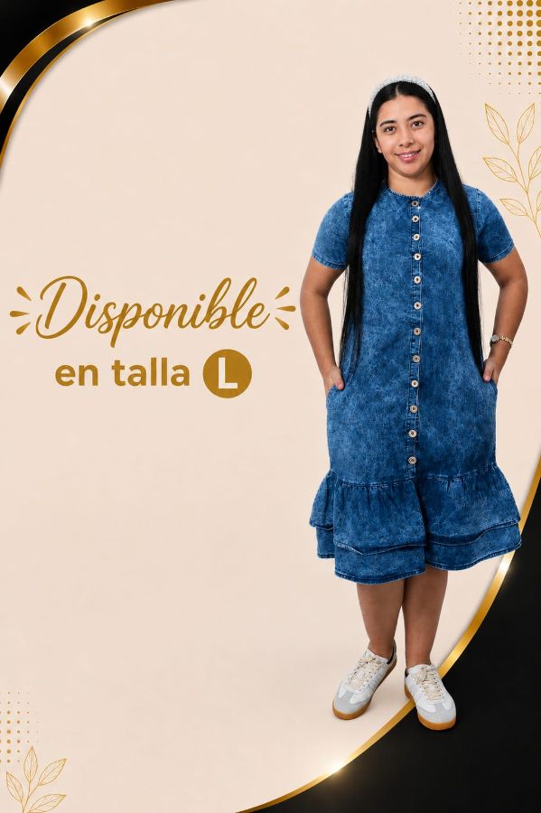 Vestido chambray midi