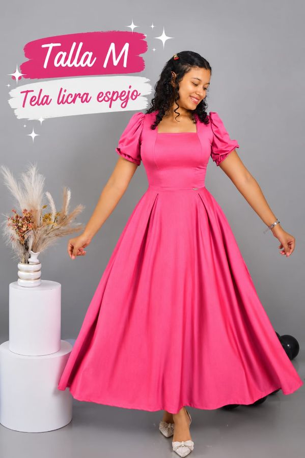 Vestido tela licra espejo
